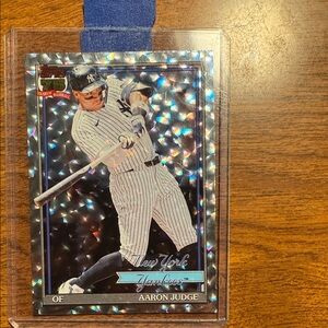 Topps Red Aaron Judge Baseball Card Back